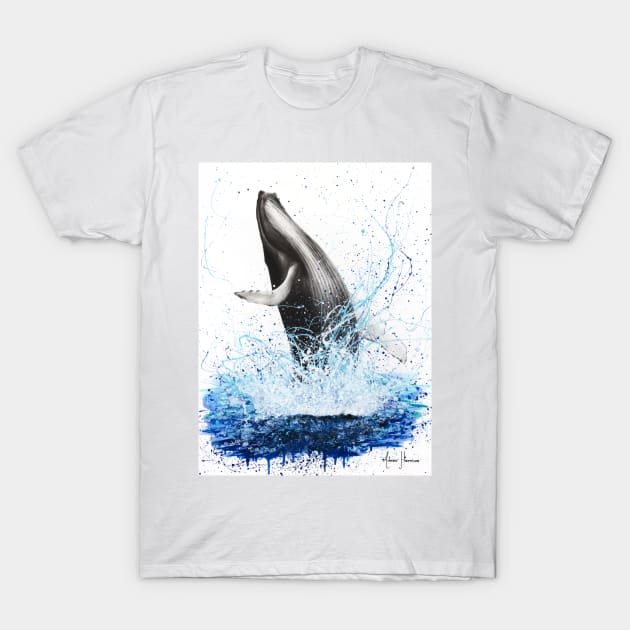 Ocean Wave Whale T-Shirt by AshvinHarrison